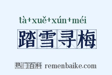 踏雪寻梅是什么意思的图片
